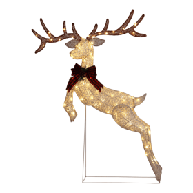 5FT Lighted Jumping Reindeer Christmas Decorations
